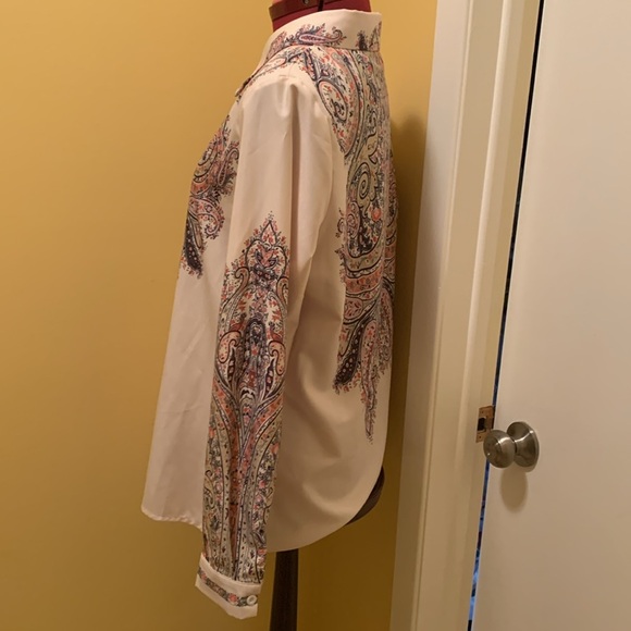 Miss Look Paisley Long Sleeve Blouse NWOT - Picture 5 of 11